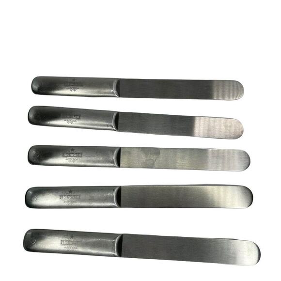 Heineken Skimmer Beer Modern Metal Set Of 5 Stainlessteel Skimmers - Picture 2 of 8